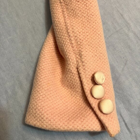 Luxe Arden B. Women's Pea Coat Double Breasted Pink Wool Blend Size Medium - Picture 9 of 11